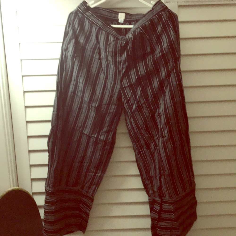 Pants white stripes